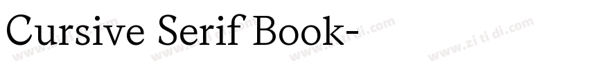 Cursive Serif Book字体转换